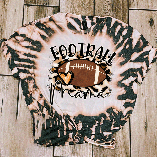 Personalized Football Bleached Teacher Printed Super Soft T-Shirt