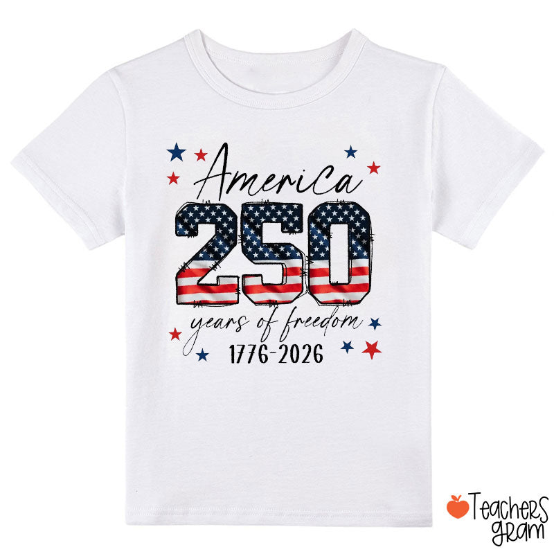 USA 250 Years Of Freedom 1776-2026 Class T-Shirt