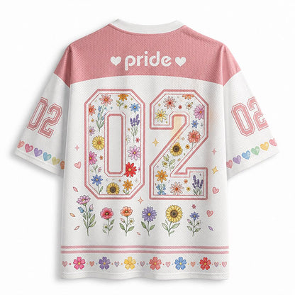 Personalized Mascot Pennant Initial School Spirit Teacher Mesh Jersey