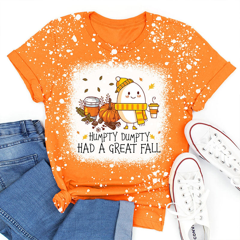 Humpty Dumpty Had A Great Fall Teacher Printed Super Soft T-Shirt