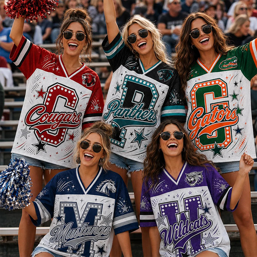 Personalized Mascot Sport Letter Print Teacher Mesh Jersey