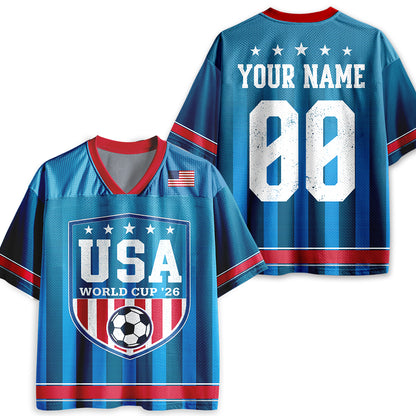 Personalized Name And Number USA Soccer Teacher Mesh Jersey