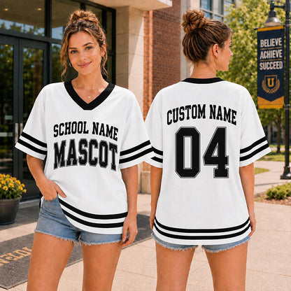 Personalized School Name Mascot Name And Number Teacher Mesh Jersey