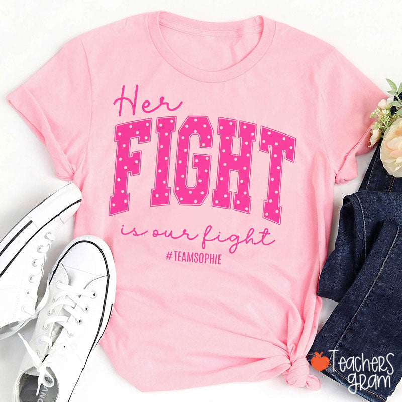 Personalized Team Name Breast Cancer Awareness Teacher T-Shirt
