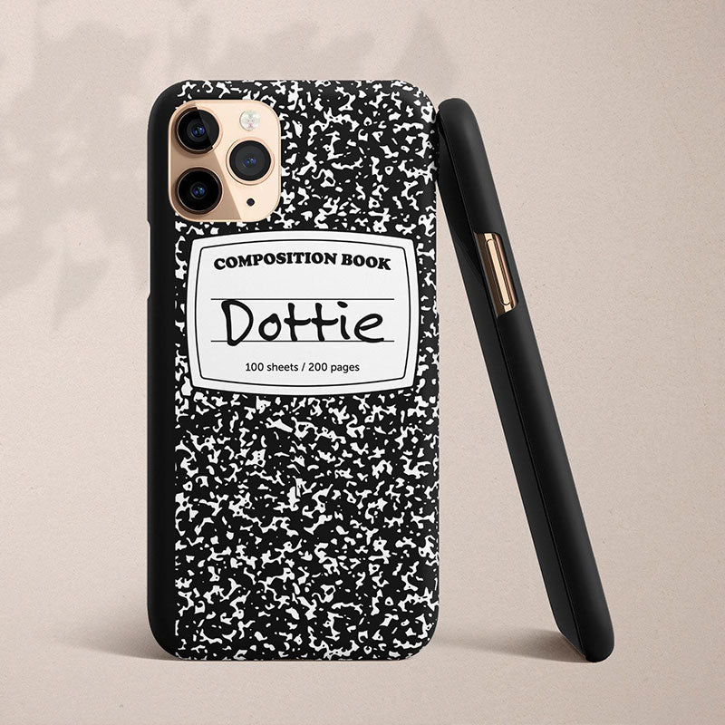 Personalized Name Composition Book Teacher Phone Case
