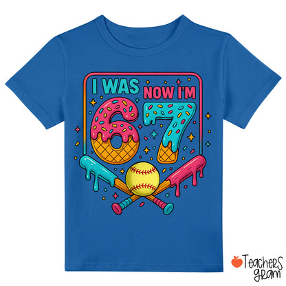 I Was 6 Now I'm 7 Softball Class T-Shirt