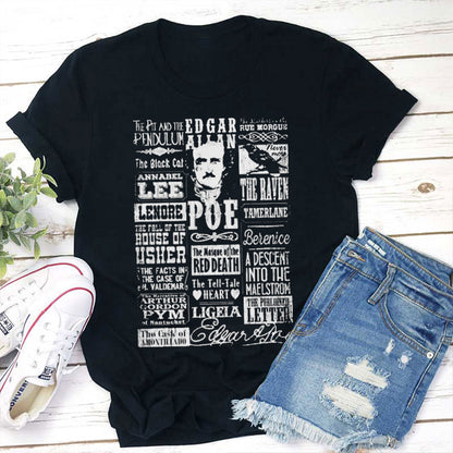 Poems Quotes Raven Literature Teacher T-Shirt
