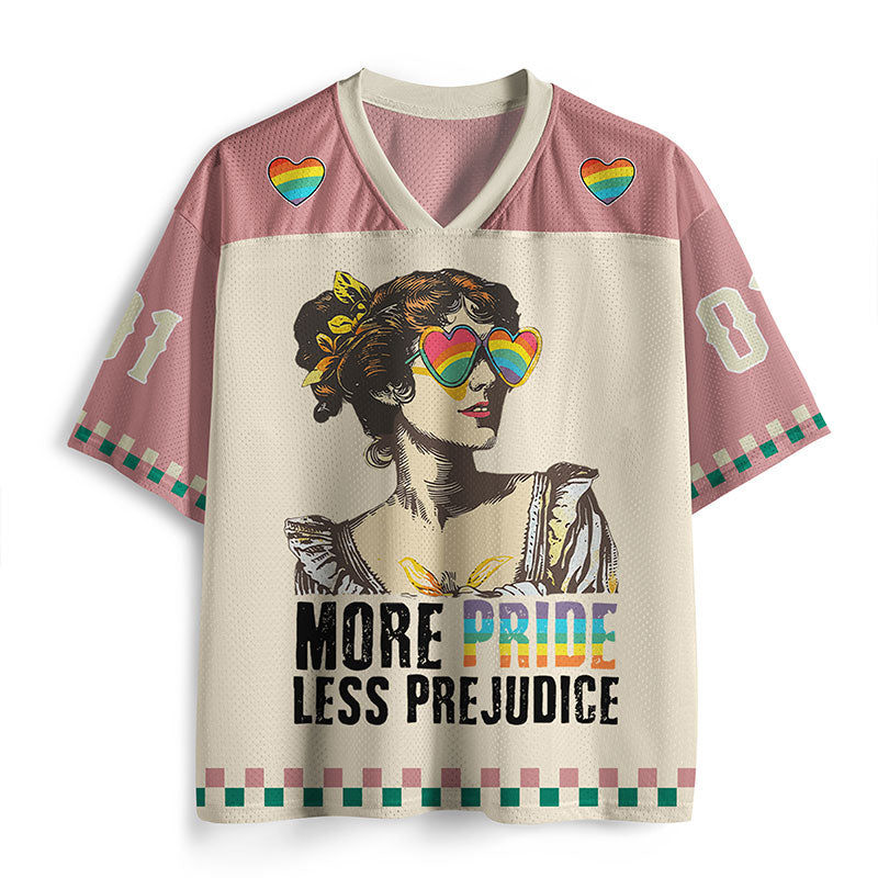 Pink More Pride Less Prejudice Teacher Mesh Jersey