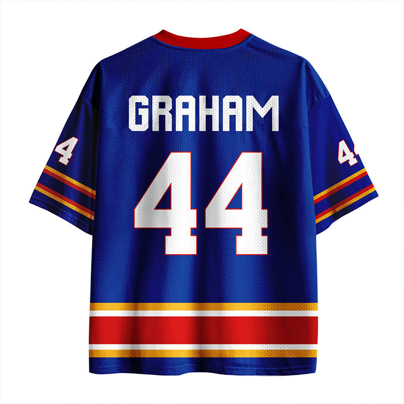 Personalized School Spirit Navy Teacher Mesh Jersey
