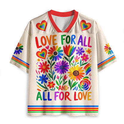 Love For All And All For Love Teacher Mesh Jersey