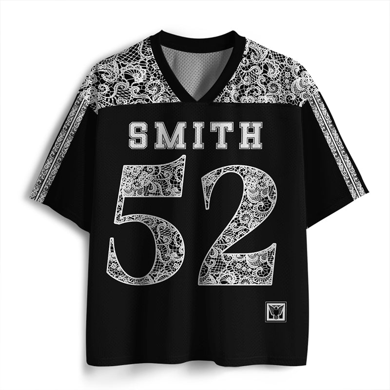 Personalized Name And Number Lace Teacher Mesh Jersey