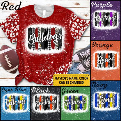 Personalized  Leopard Plaid Mascot Teacher Printed Super Soft T-Shirt