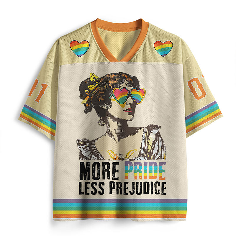 Orange More Pride Less Prejudice Teacher Mesh Jersey