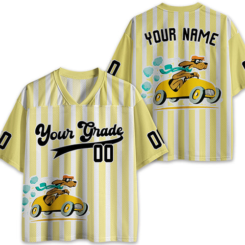 Personalized Grade And Name Go Dog Teacher Mesh Jersey