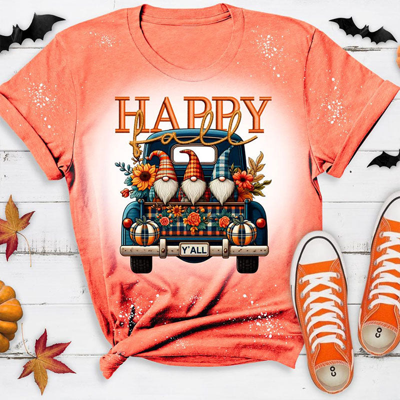 Happy Fall Y'all Teacher Printed Super Soft T-Shirt