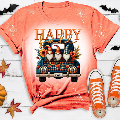 Happy Fall Y'all Teacher Printed Super Soft T-Shirt