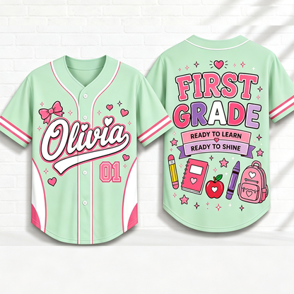 Personalized Grade And Name Baseball Jersey