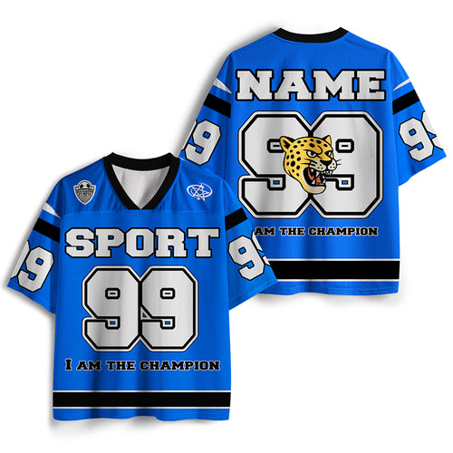 Personalized Name And Number I Am The Champions Teacher Mesh Jersey