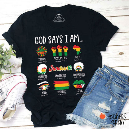 God Says I Am Teacher T-Shirt