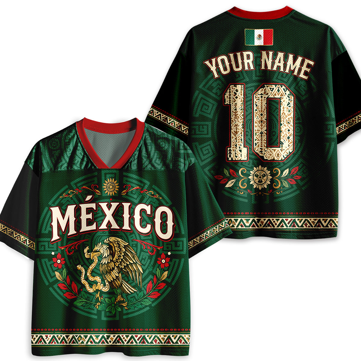 Personalized Name Mexico Teacher Mesh Jersey