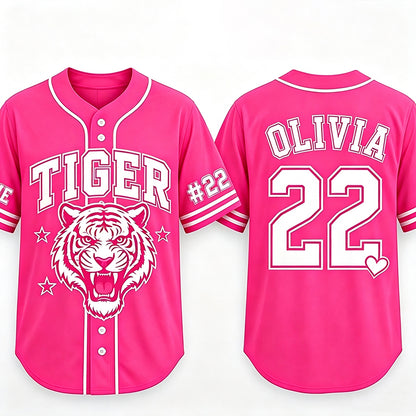 Personalized Mascot Name Number Star Baseball Jersey