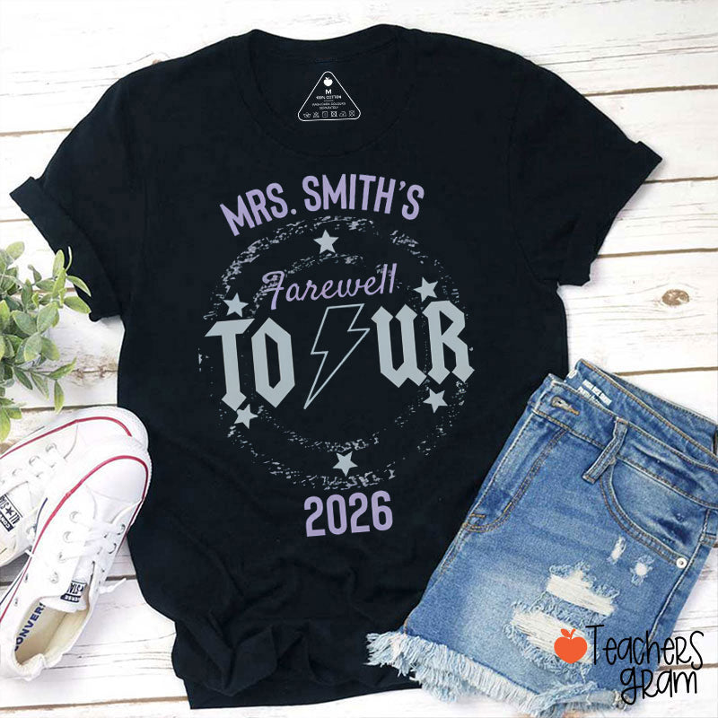 Personalized Officially Retirement Tour Teacher T-Shirt