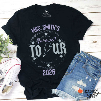 Personalized Officially Retirement Tour Teacher T-Shirt