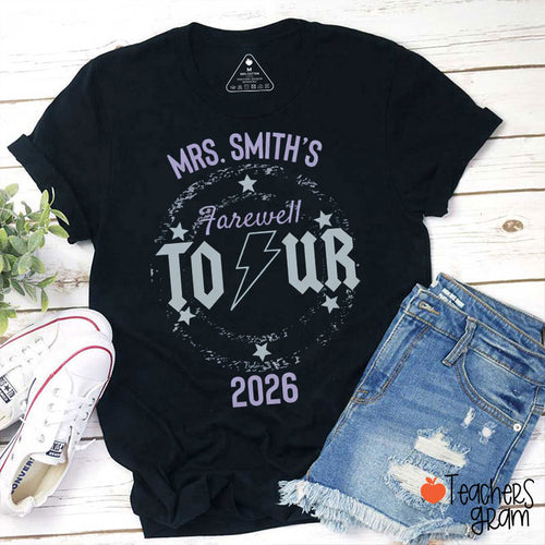 Personalized Officially Retirement Tour Teacher T-Shirt