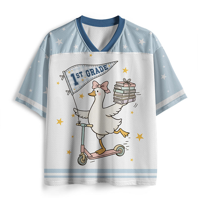 Personalized Name And Grade Silly Goose Teacher Mesh Jersey