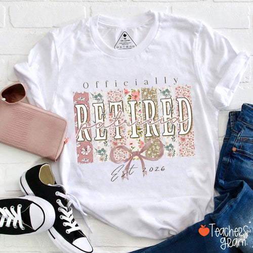 Personalized Officially Retired Teacher T-Shirt