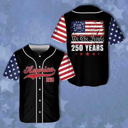 We The People USA 250 Years Teacher Baseball Jersey