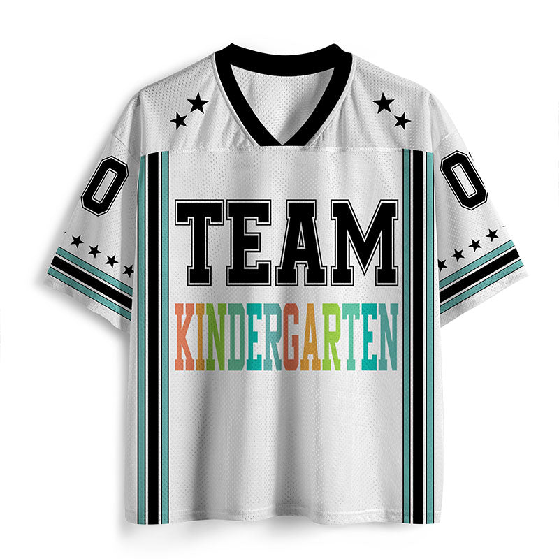 Personalized Grade And Number Star Teacher Mesh Jersey