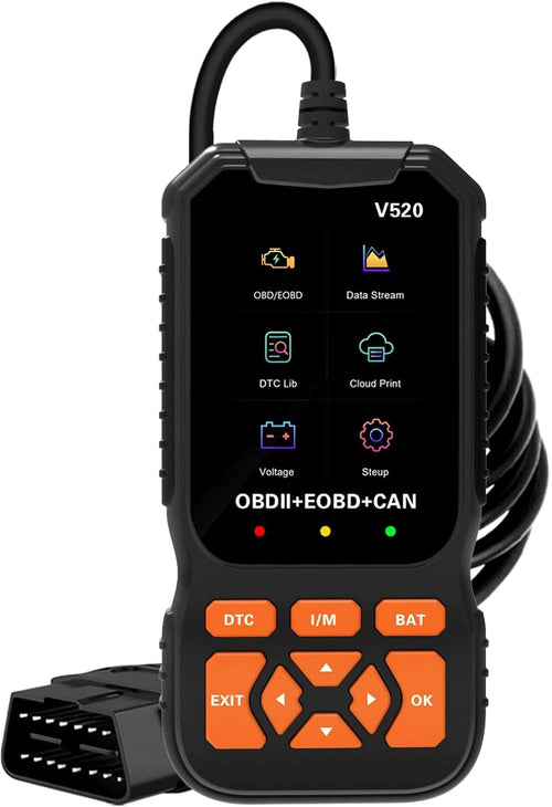 OBD2 Diagnostic Scanner Tool – Engine Code Reader with Live Data, I/M Readiness, Battery Voltage Tester, Code Eraser & 35,901 DTC Lookup for OBD II Vehicles