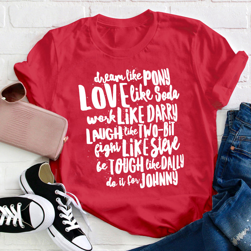Famous Book Character Names Teacher T-Shirt