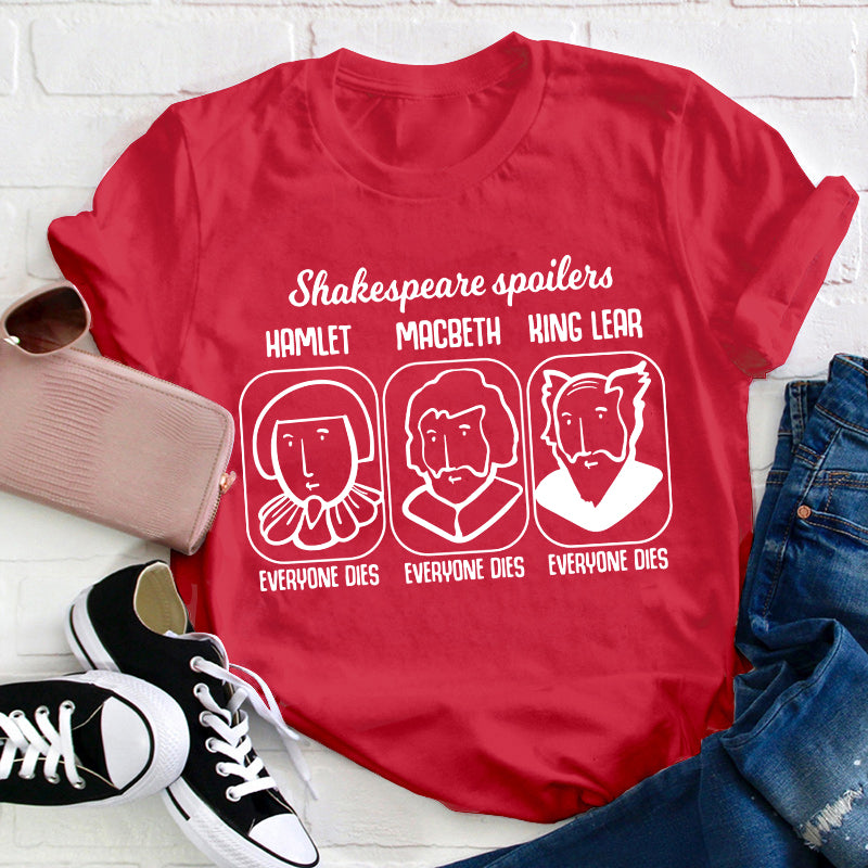 Funny Literature Spoilers Teacher T-Shirt