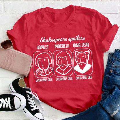 Funny Literature Spoilers Teacher T-Shirt