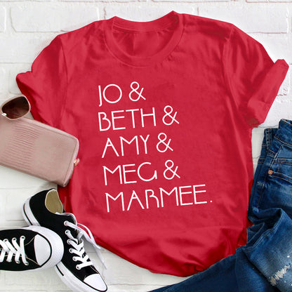 Little Women Character Names Literature Teacher T-Shirt