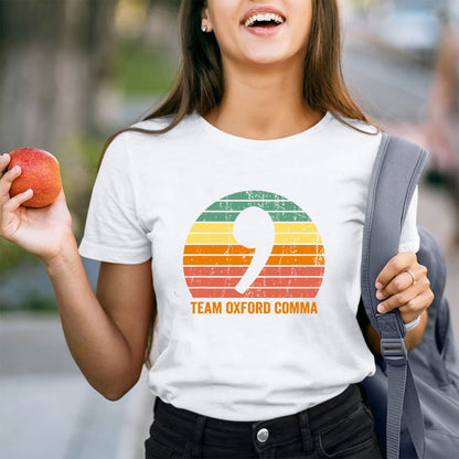 Team Oxford Comma Teacher T-Shirt