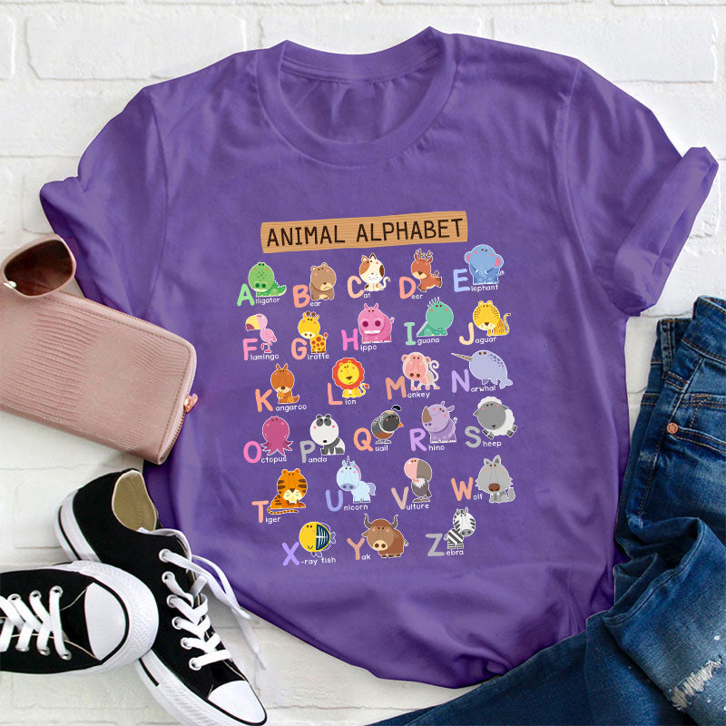 Animal Alphabet Teacher T-Shirt