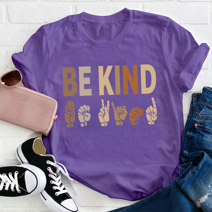 Be Kind Sign Language Teacher T-Shirt