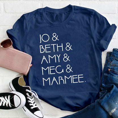Little Women Character Names Literature Teacher T-Shirt