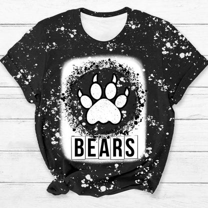 Personalized School Mascot Leopard Paw Teacher Printed Super Soft T-Shirt