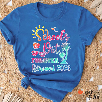 Personalized School Out Forever Retirement Teacher T-Shirt
