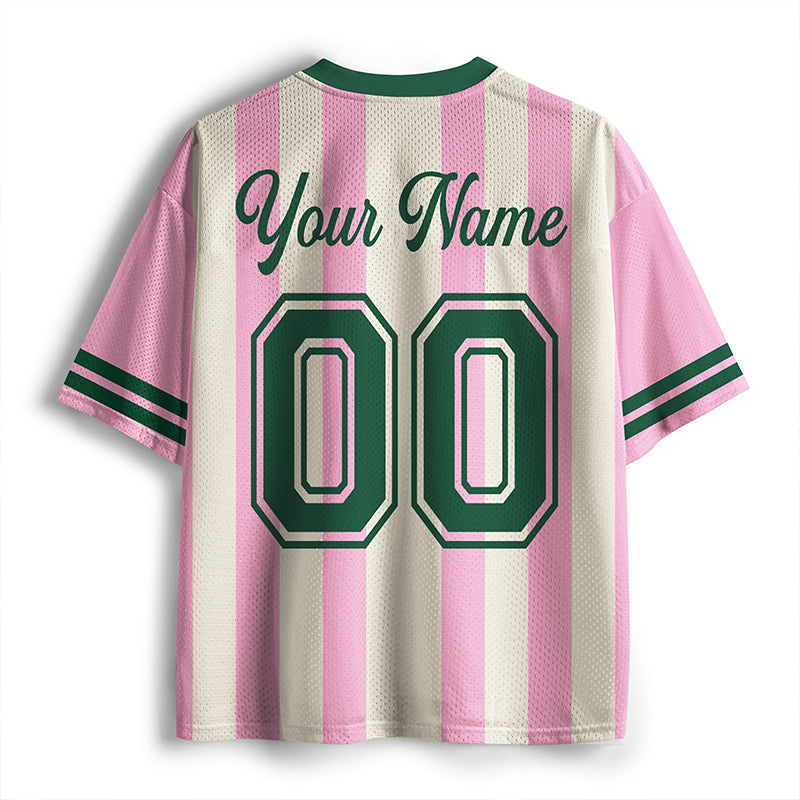 Personalized Mascot Name And School Name Stripe Teacher Mesh Jersey