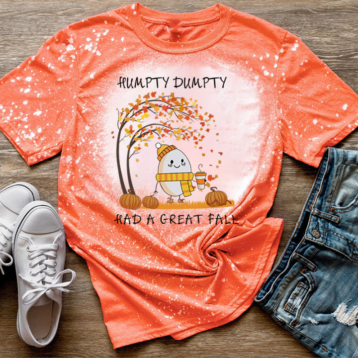Humpty Dumpty Had A Great Fall Teacher Printed Super Soft T-Shirt