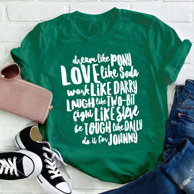 Famous Book Character Names Teacher T-Shirt