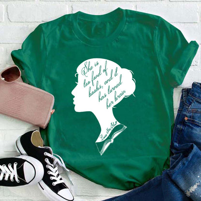 Too Fond Of Books Teacher T-Shirt