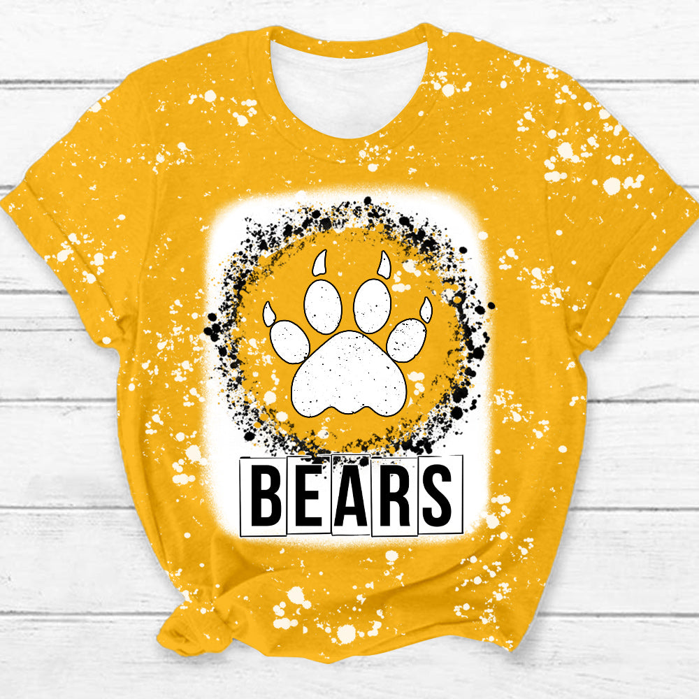 Personalized School Mascot Leopard Paw Teacher Printed Super Soft T-Shirt