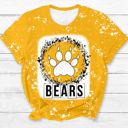 Personalized School Mascot Leopard Paw Teacher Printed Super Soft T-Shirt
