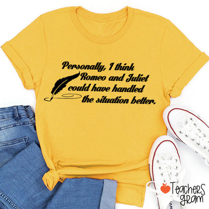 Funny Literature I Think Love Teacher T-Shirt